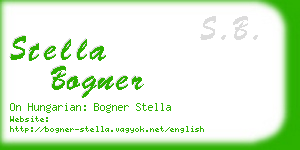 stella bogner business card
